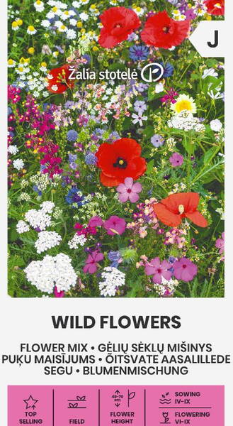 Mezcla de "Wild flowers" altas y poco exigentes